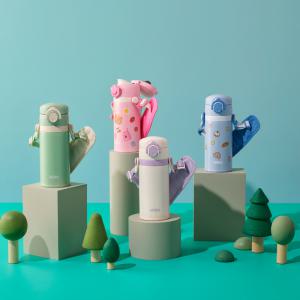 [써모스] 보온보냉 스트랩 원터치 JOI-350K 마이디자인 보틀 유아,초등생,어린이집 물병