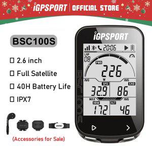 iGPSPORT BSC100S 자전거 컴퓨터 GPS 속도계 케이던스 센서 무선 스톱워치 IPX7 방