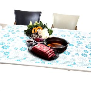 식탁보 칼라 50매 방수 식탁비닐 커버 일회용 비닐 식당 테이블보 커버 탁자보 행사 원형 사각 투명 업소용