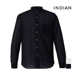 [인디안][INDIAN] 헨리넥 로고포켓 포인트 셔츠- MITNLXM2201