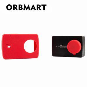 ORBMART-소프트 실리콘 보호 케이스 + 렌즈 캡 4K, Xiaoyi 2 액션 스포츠 카메라, 4K, Xiaoyi 2, 액션 카메
