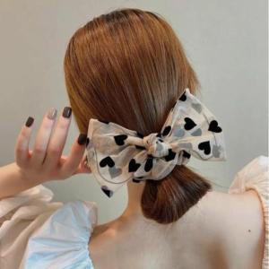 [다잇템]여자 하트 빅리본 귀여운 도트 곱창밴드 머리끈
