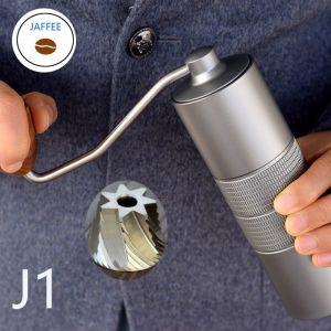 원두 분쇄기 그라인더 커피 JAFFEE-J0/J1 수동 38mm 5 코어/7 코어 버 3 베어링 휴대용 밀 조정 가능한 에