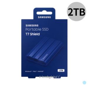 삼성전자 포터블 외장하드 SSD T7 실드 2TB 블루 미니_MC