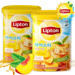 립톤 아이스티 복숭아맛 907g+레몬맛 907g 대용량 2종 세트