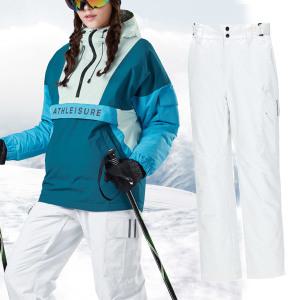 FUZZO 남성 여성 스키 보드 스키복 스노우보드복 하의 바지 팬츠 화이트