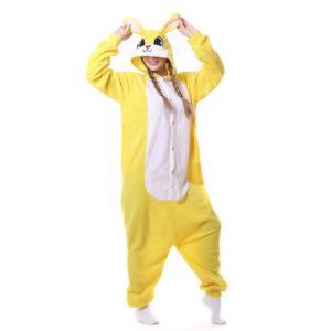 래빗 캐릭터 동물 파자마 공연 홈웨어 옐로우 점프수트 토끼 패션 NVIBEa4_MC