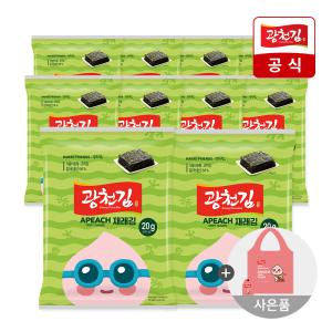 카카오프렌즈 광천김 전장김 10봉 + 카카오 장바구니 (랜덤1종)