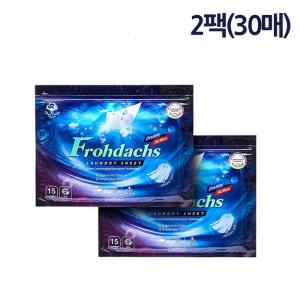 프로닥스 고농축 더블액션 시트세제 2팩(30매) /일반세탁기 드럼세탁기 공용