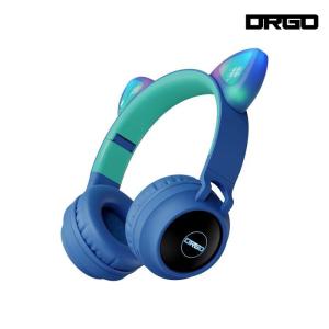 디알고 BH028K LED 블루투스 청력보호 무선 키즈 헤드폰 (블루)