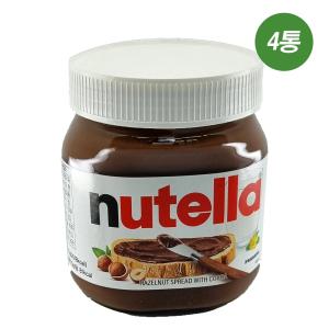 중독성 강한 크리미한 초콜릿 악마의잼 헤이즐넛 누텔라 잼 370g 4개