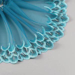 인도원단 1Y 블루 레이스 수제 인형 의류 액세서리 웨딩 꽃 패브릭 커튼 넓은 바느질 1cm