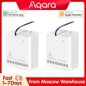 Aqara 양방향 제어 모듈 무선 릴레이 스위치 컨트롤러 Zigbee 스마트 타이머 Mi Home Homekit 앱으로 작동