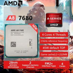 AMD A87680 CPU A8 7680 35GHz 쿼드 코어 쿼드 스레드 프로세서 45W 소켓 A68 마더보드용 최대 38GHz 도매