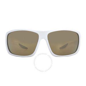 프라다 Linea Rossa 선글라스 Polarized Mirror Gold Wrap Mens Sunglasses PS04VS