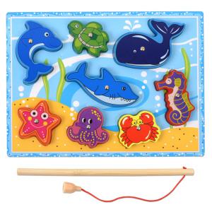 목제 바다입체 자석 낚시놀이 (해마) 5783a 51298c 퍼즐 물고기
