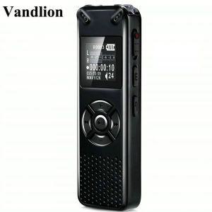 녹음기 Vandlion-전문 스마트 디지털 음성 활성화 휴대용 HD 사운드 오디오 녹음 딕터폰 MP3