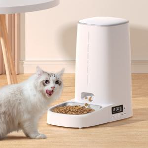 로제코 강아지 고양이 반려동물 사료 자동급식기 버튼형 싱글 4L