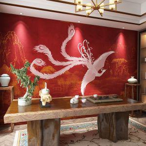 중국집벽지 자금석 붉은 벽지 포인트벽지 배경 식당 장식 중화요리 레스토랑 인테리어 도배