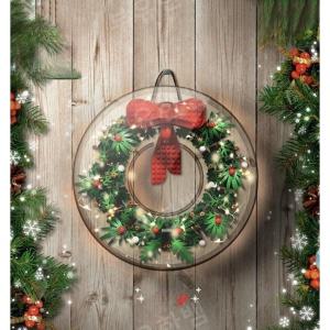 레고 크리스마스 리스 DIY 조명 LED 램프 소품 40426 레모컨 선물 장식 블록