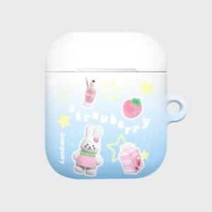 [텐바이텐] [어프어프X사내뷰공업]딸기 우유 포포-BLUE(에어팟-하드)