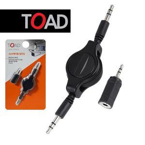 토드574 AUX 2.5젠더 3.5mm 오디오 릴케이블 이어폰 오디오잭 차량용 자동차 차량용품