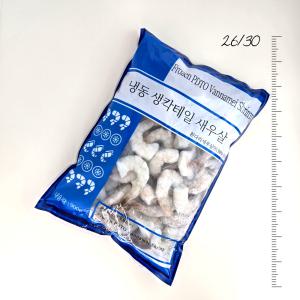 중국산 탈각새우 26/30 칵테일 1kg (실중량 900g) 냉동 특대 흰다리새우살