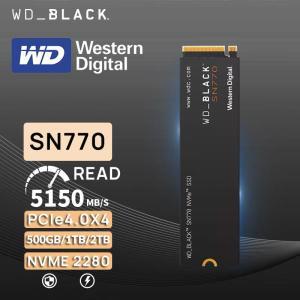 웨스턴 디지털 게임용 노트북 컴퓨터 미니 PC 4.0 2280 SSD, SN770, 2TB, 500GB, WD 블랙, 5150 MB/S NVMe