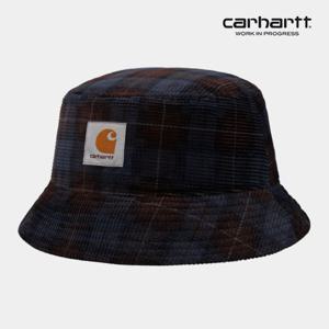 1300K  칼하트WIP Cord Bucket Hat (Breck Check Print, Tobacco)