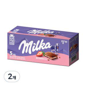 밀카 스트로베리 초콜릿 500g 2개