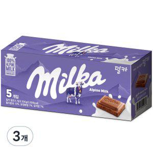 밀카 알프스 밀크 초콜릿 5p 500g 3개
