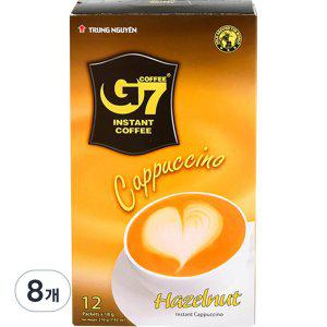 G7 카푸치노 헤이즐넛 커피믹스 수출용 18g 12개입 8
