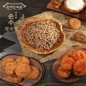  위메프데이-   한국민속촌  순수 우리콩 청국장 110g 보통맛 2팩/3팩/5팩/10팩
