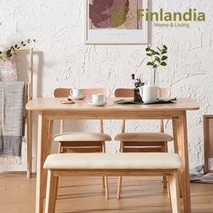  핀란디아  핀란디아 데니스 내추럴 4인식탁세트(의자2벤치1)