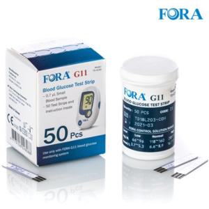 포라FORA G11 혈당측정검사지  당뇨검사지 100매+알콜솜100매+채혈침100개