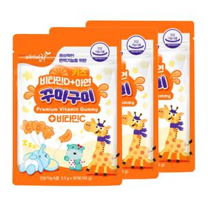  베이비락  베이비락 키즈 꾸미구미 비타민D+아연 1팩(30개) x 3개 세트