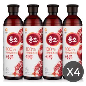  청정원  청정원 홍초 석류맛 900ml x 4개 무료배송