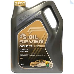  에스오일  에스오일 세븐골드 7 Gold C2/C3 5W30 6L 합성 디젤 가솔린 LPG 엔진오일 DPF