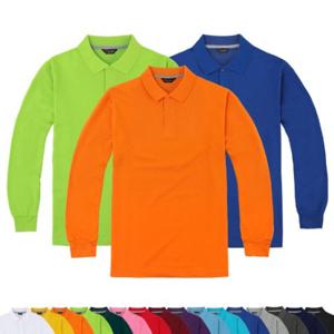 긴팔 베이직카라 티셔츠 남녀공용 커플 단체복 식당 회사유니폼