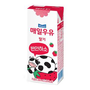 매일 멸균 우유 딸기 200mlx24개x3박스 무료배송