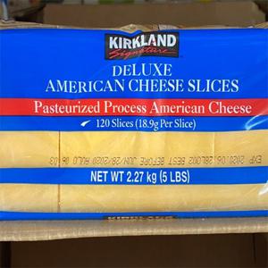  Kirkland  커클랜드 아메리칸 슬라이스 치즈 2.27kg 파랑