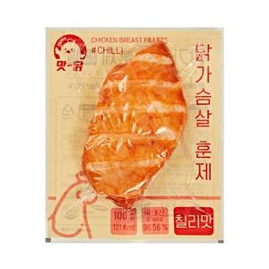 맛닭  푸드원 맛닭 냉동 훈제 닭가슴살 칠리맛 100g