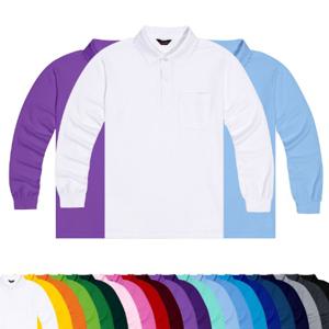 긴팔 포켓카라 티셔츠 남녀공용 S 3XL 커플 단체티 작업복 빅사이즈 회사유니폼