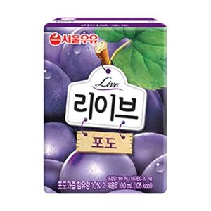  서울우유  서울우유 리이브 포도주스 190ml x 24팩 