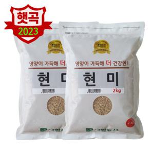  대한농산  23년 햅쌀 국산 현미 4kg (2kgx2) 현미쌀 잡곡 박스포장