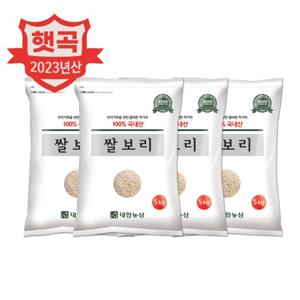  대한농산  23년 국산 쌀보리 20kg (5kgx4) 보리밥 대용량 잡곡 박스포장