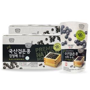  아름뜰   본사직영  아름뜰 맷돌로 갈아 만든 국산 검은콩 검정깨 두유 40팩