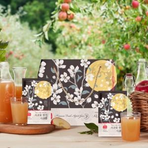 (명절선물세트) 사과100% 사과꽃향기 사과즙 50팩 선물포장