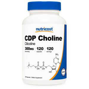  뉴트리코스트  CDP Choline Citicoline Capsules  300 MG   120 CAPS  CDP 콜린 시티콜린 300mg 