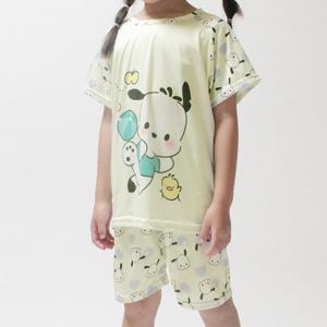 댕이 포차코 산리오 캐릭터 여름 아동 주니어 학생 반팔 반바지 실내복 홈웨어 파자마 잠옷 세트